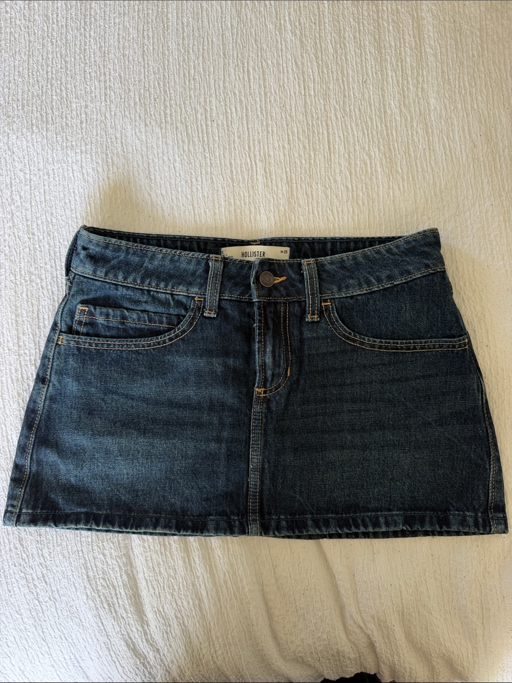 Hollister Low-Rise Denim Skirt